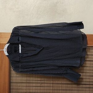 Nili Lotan sheer blouse Medium navy